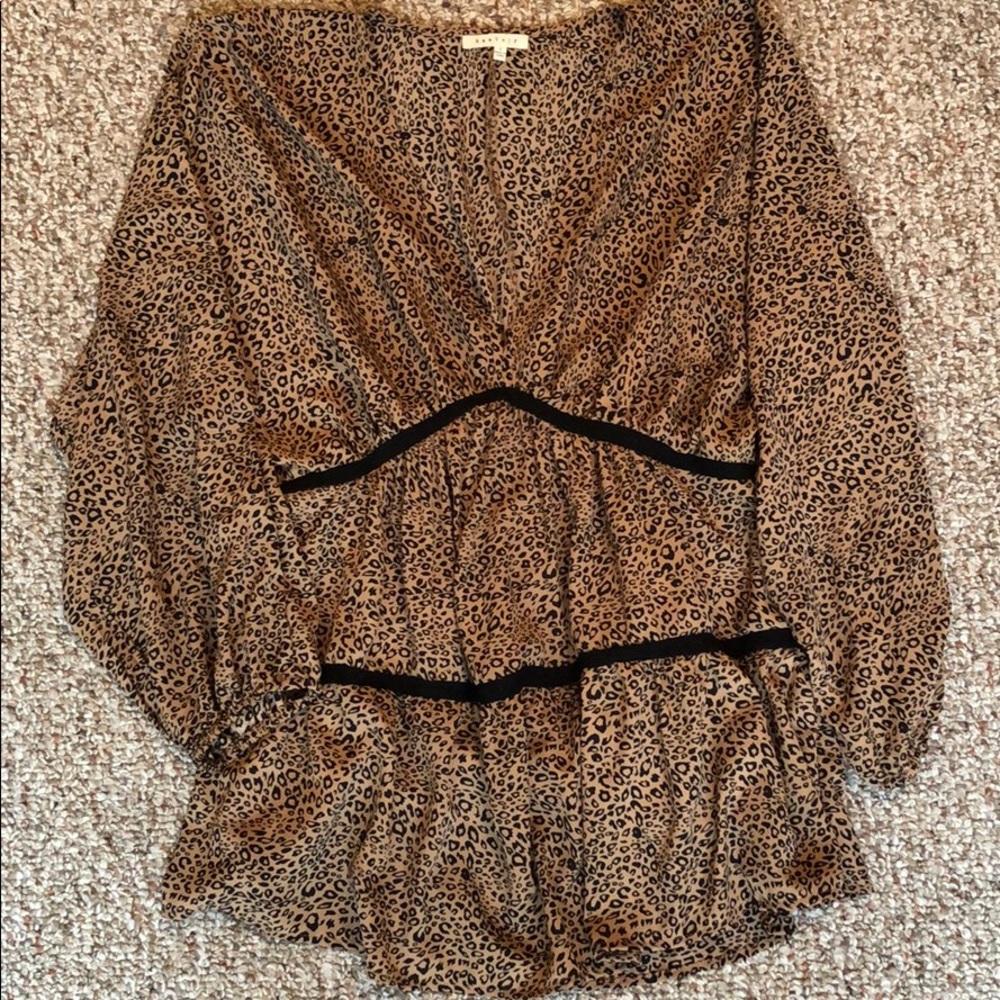 Cheetah print blouse